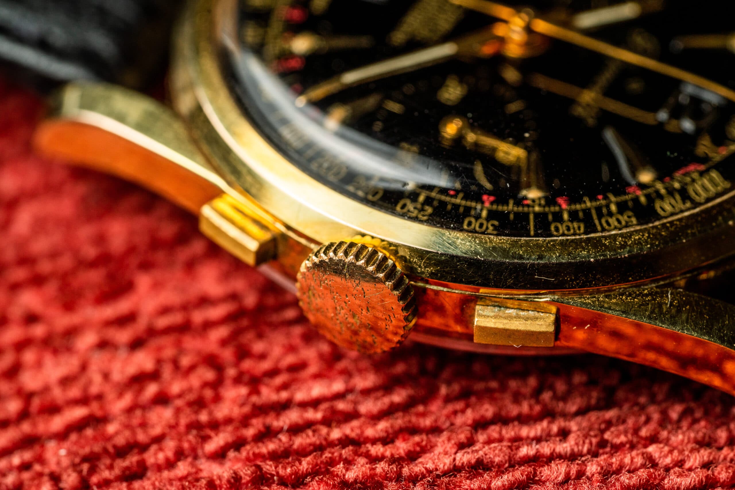 Plymouth chronograaf zwarte wijzerplaat gold cap