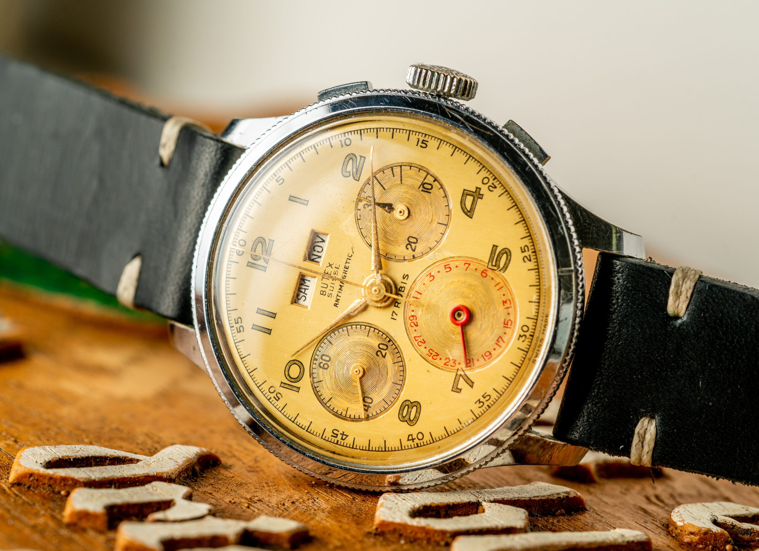 Vintage Butex Chronograph Triple Calendar watch